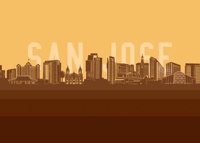 san jose skyline retro 2