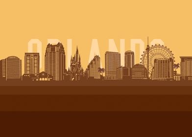 orlando skyline retro 2