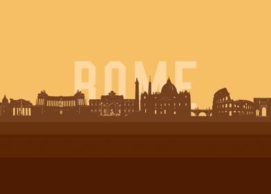 rome skyline retro 2