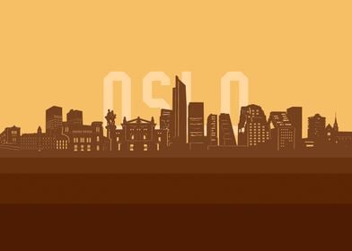 oslo skyline retro 2