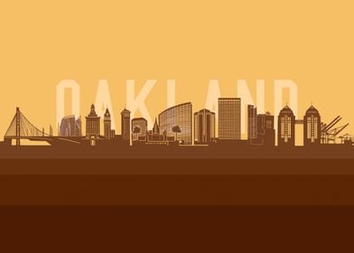 oakland skyline retro 2