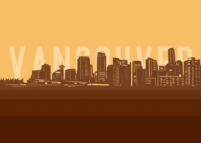 vancouver skyline retro 2