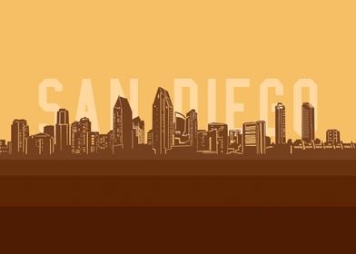 san diego skyline retro 2