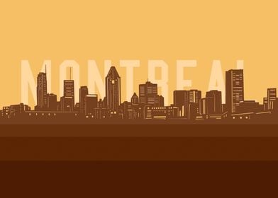 montreal skyline retro 2