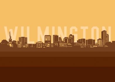 wilmington skyline retro 2