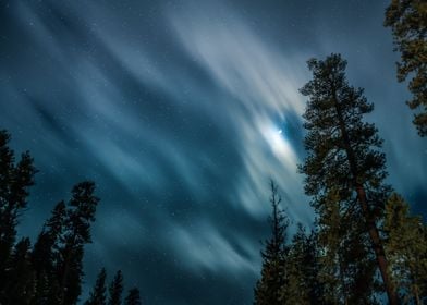 Cloudy Night Sky