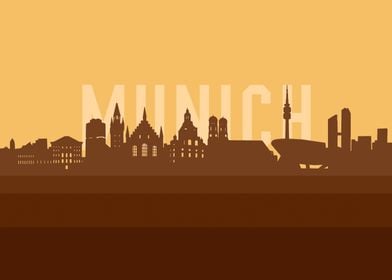 munich skyline retro 2