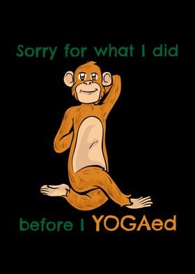 Apologies I Yogaed Monkey