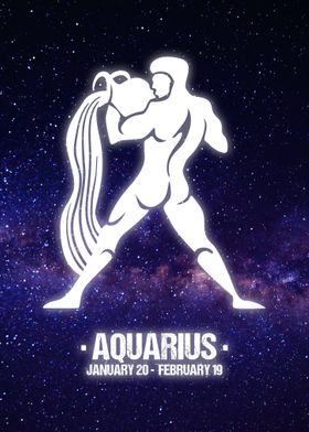 Aquarius Zodiac Wall Art