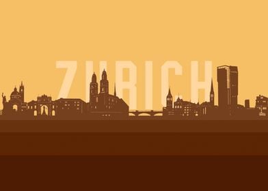 zurich skyline retro 2