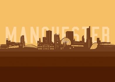 manchester skyline retro 2