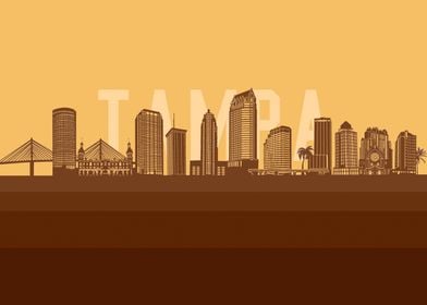 tampa skyline retro 2