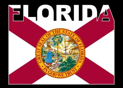 Florida Text Flag