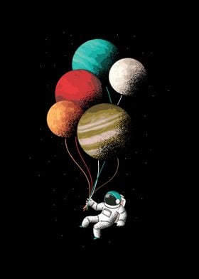 Astronaut Planet Balloons