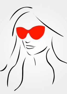 Fashionista in red shades