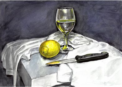 Still life with lemon