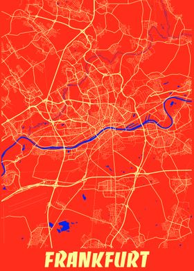 Frankfurt Germany Map