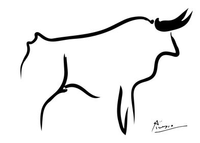 Pablo Picasso Bull Sketch