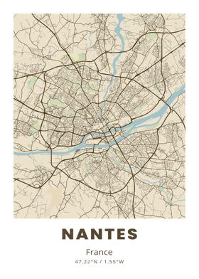 Nantes City Map