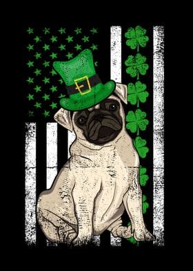 America Pug Lucky Charm