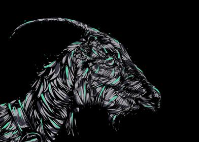 BLACK GOAT VECTOR 