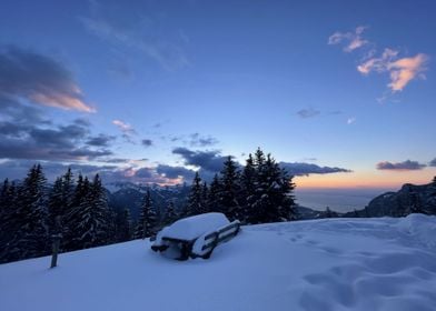 Winter Frozen Sunset 2