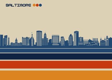 baltimore skyline retro 3