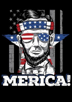 Merica USA Flag Abraham