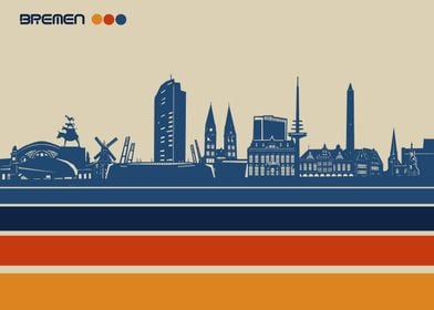 bremen skyline retro 3