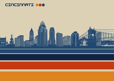 cincinnati skyline retro 3