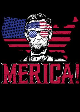 Merica USA Flag Abraham