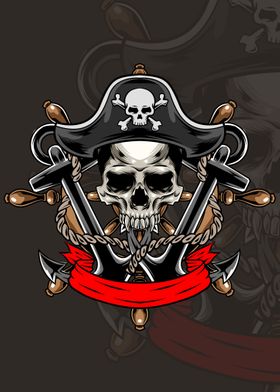 Pirates Skull Illustration