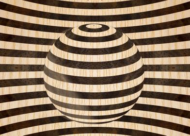 Op art in marquetry style