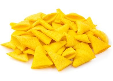 Cone shaped corn chips