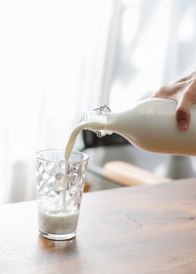 white milk glass bottle