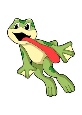 Frog red Tongue