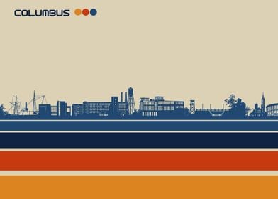 columbus ga skyline retro3