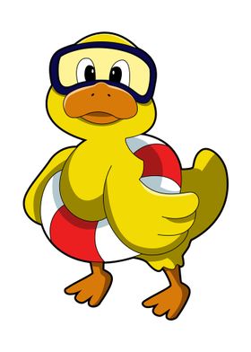 Duck Swimming Swim ring