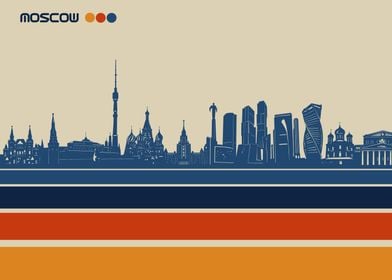 moscow skyline retro 3