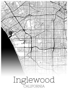 Inglewood California map