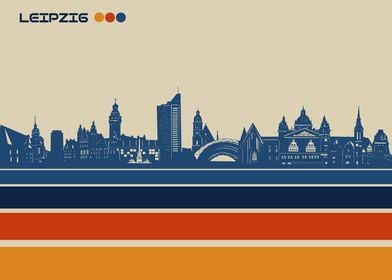 leipzig skyline retro 3