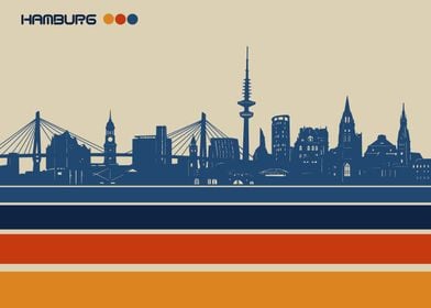 hamburg skyline retro 3