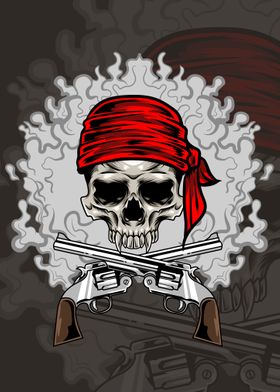 Pirates Skull Illustration