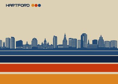 hartford skyline retro 3