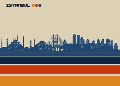 istanbul skyline retro 3