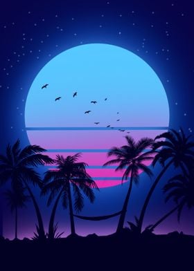 palm tree vaporwave