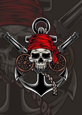 Pirates Skull Illustration