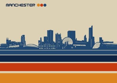 manchester skyline retro 3