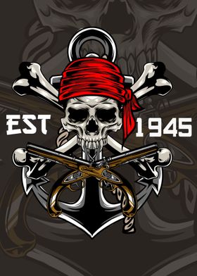 Pirates Skull Illustration