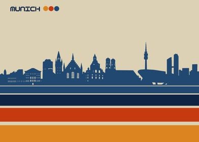 munich skyline retro 3